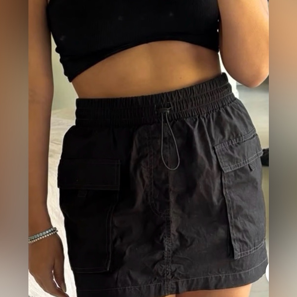 Wild Fable Charcoal Cargo Mini Skirt
